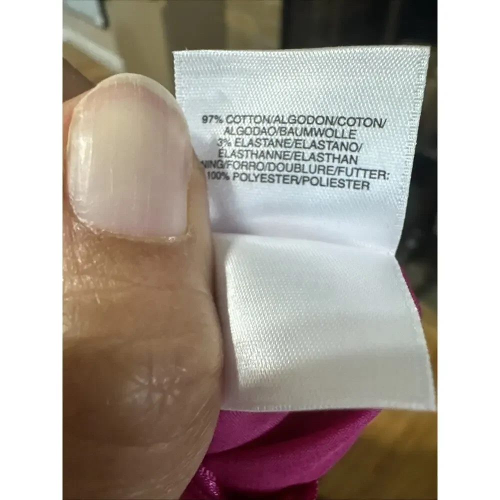 Anne Klein Sz 20w Red Pink Navy Wave Stripe A Line Flare dress Cocktail Resort - Picture 8 of 9